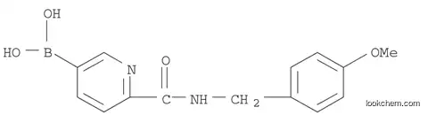 Molecular Structure of 1072946-22-5 (N-4-Methoxybenzyl 5-borono-2-pyridinecarboxamide)